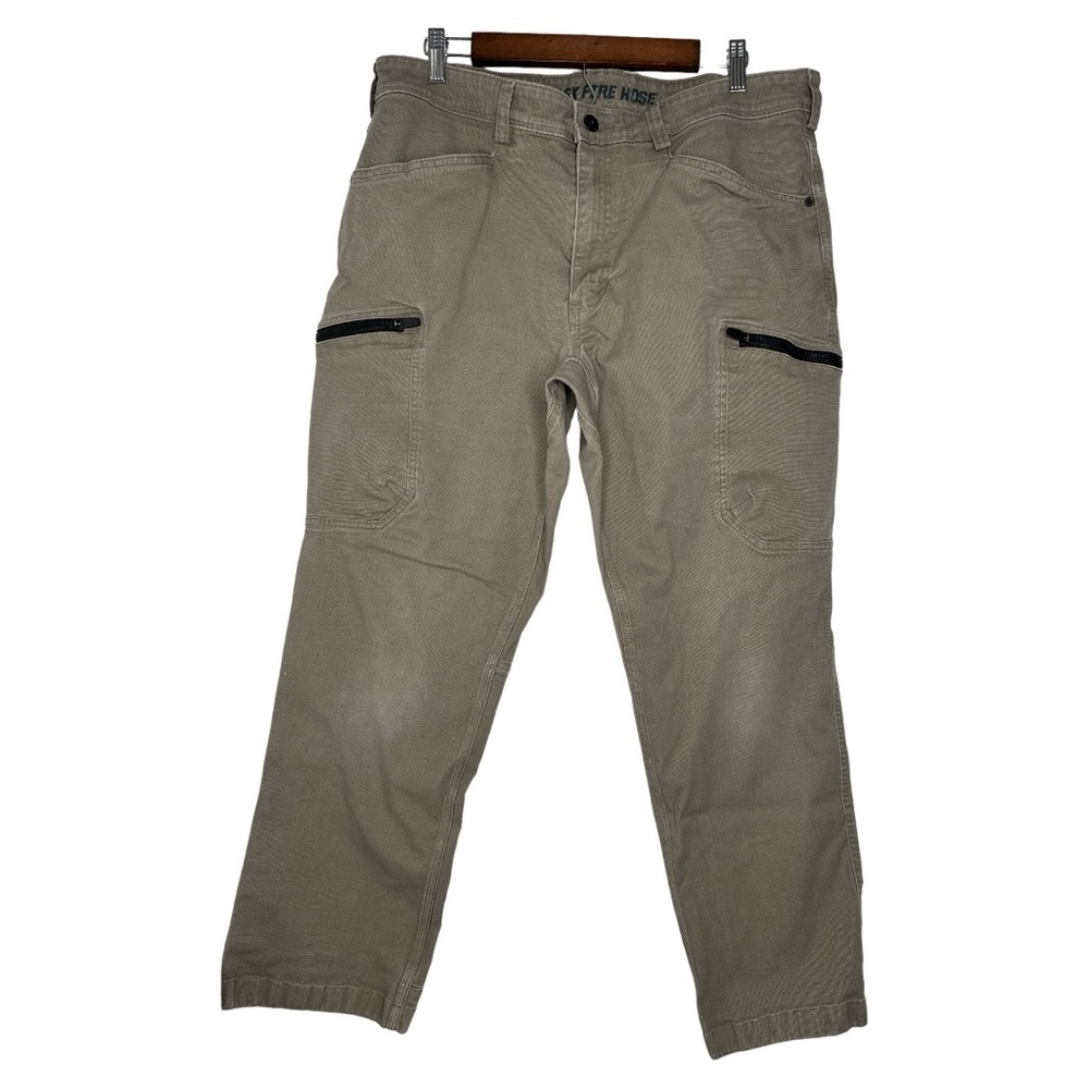 Duluth Trading Co Cargo Pants Men's Size 38x30 Tan/Gray Flex Fire Hose